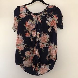 Joie floral silk blouse
